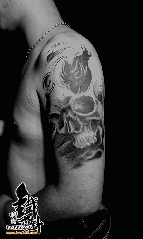 武汉纹身骷髅纹身帅哥纹身图案手臂纹身图案